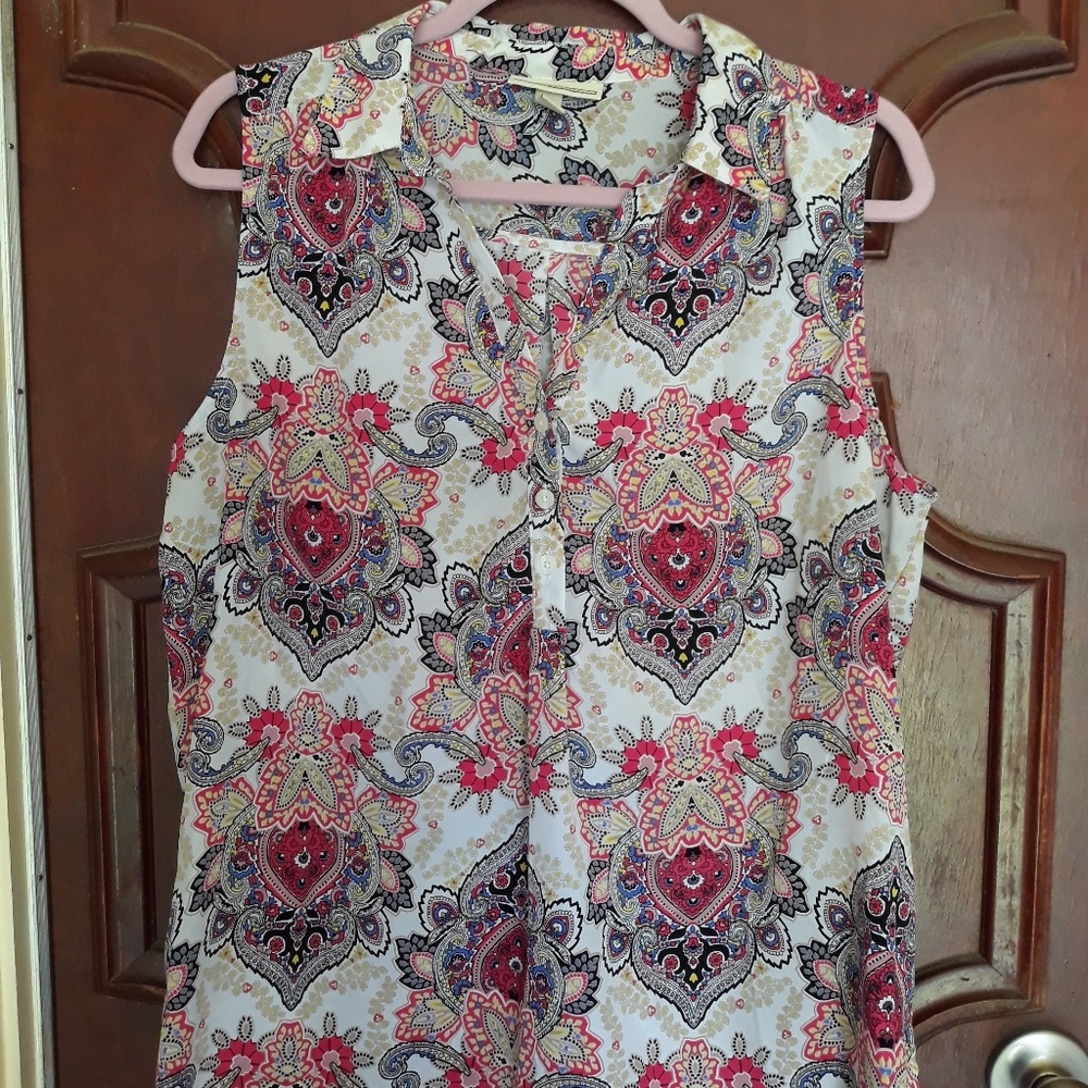 A Dana Buchman sleeveless blouse